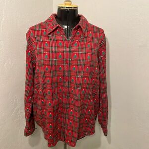 Westbound II Plaid Christmas Tree Button Down Shirt